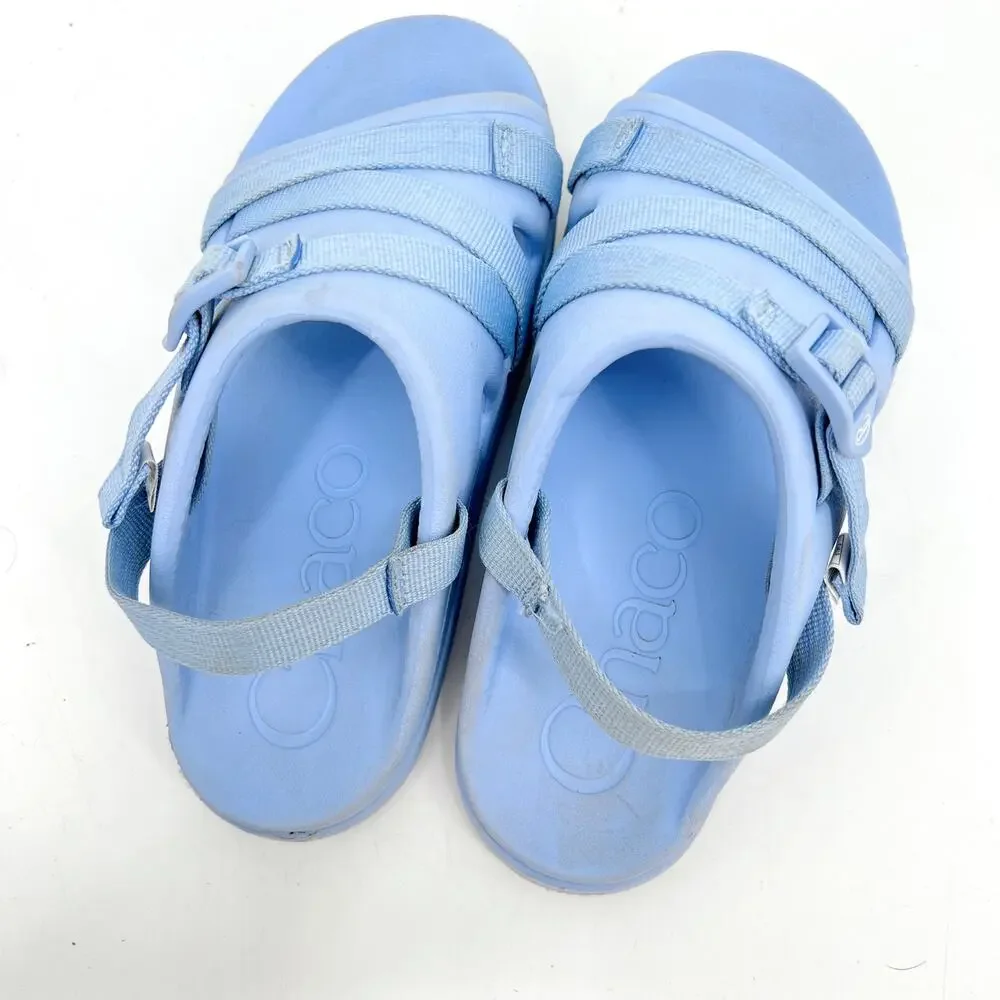 Chaco Chillos Sports Sandals Light Blue Big Kids Size 4 - Picture 3 of 7
